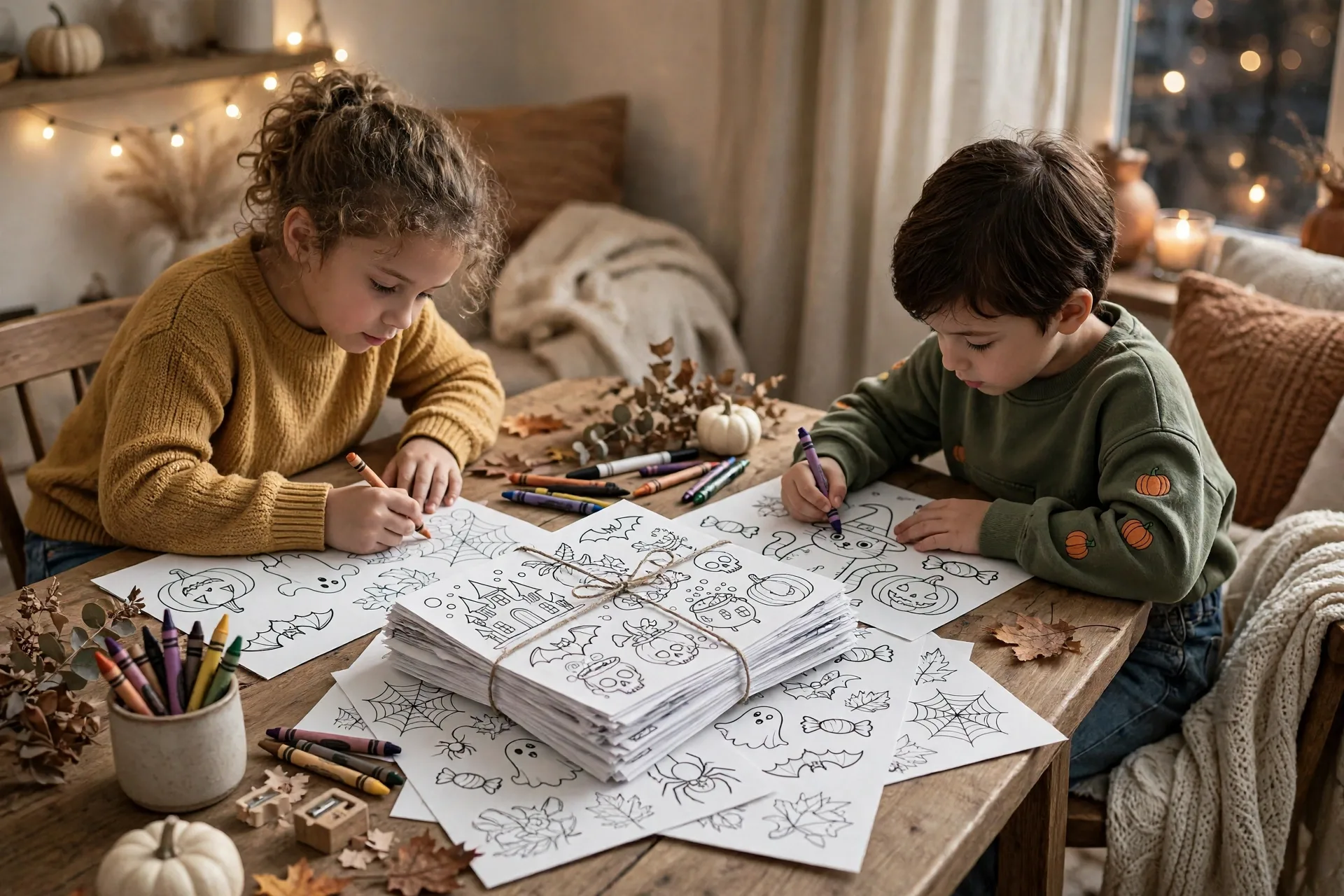 Halloween Worksheets & Coloring Bundle