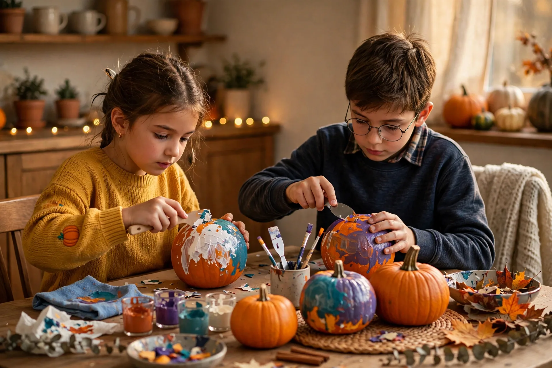 Pumpkin scrape painting