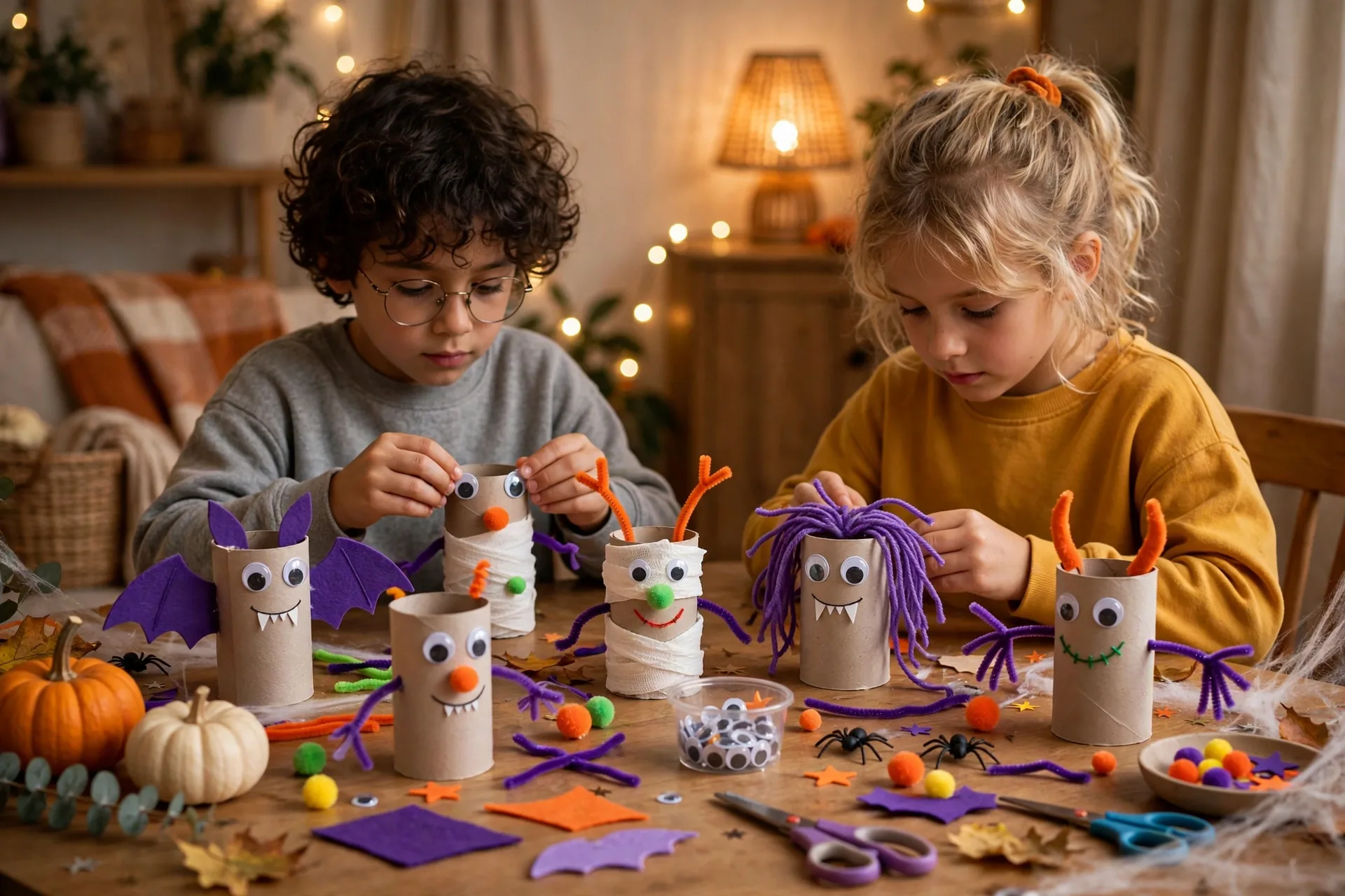 Toilet roll monsters