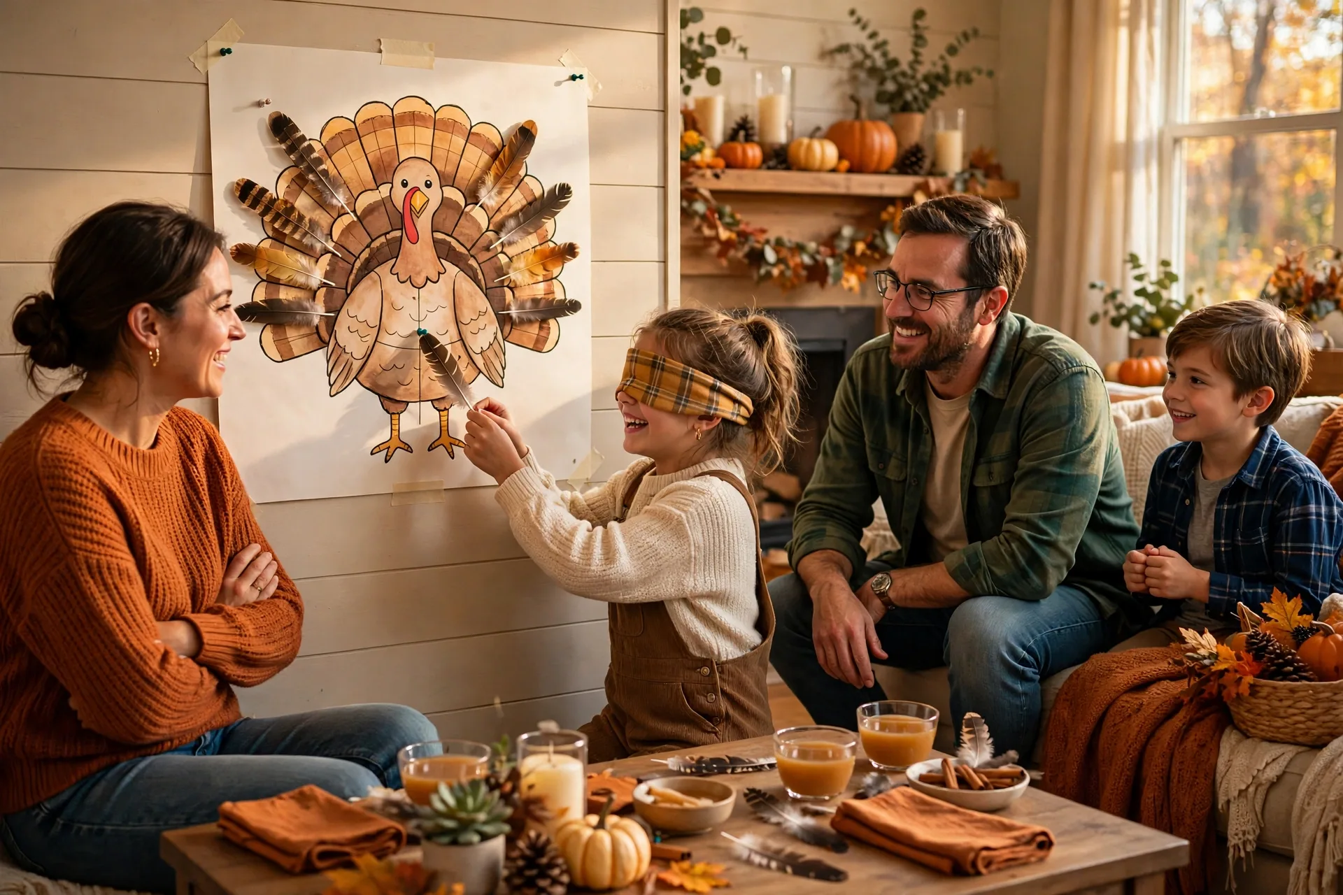 Pin the Feather on the Turkey
