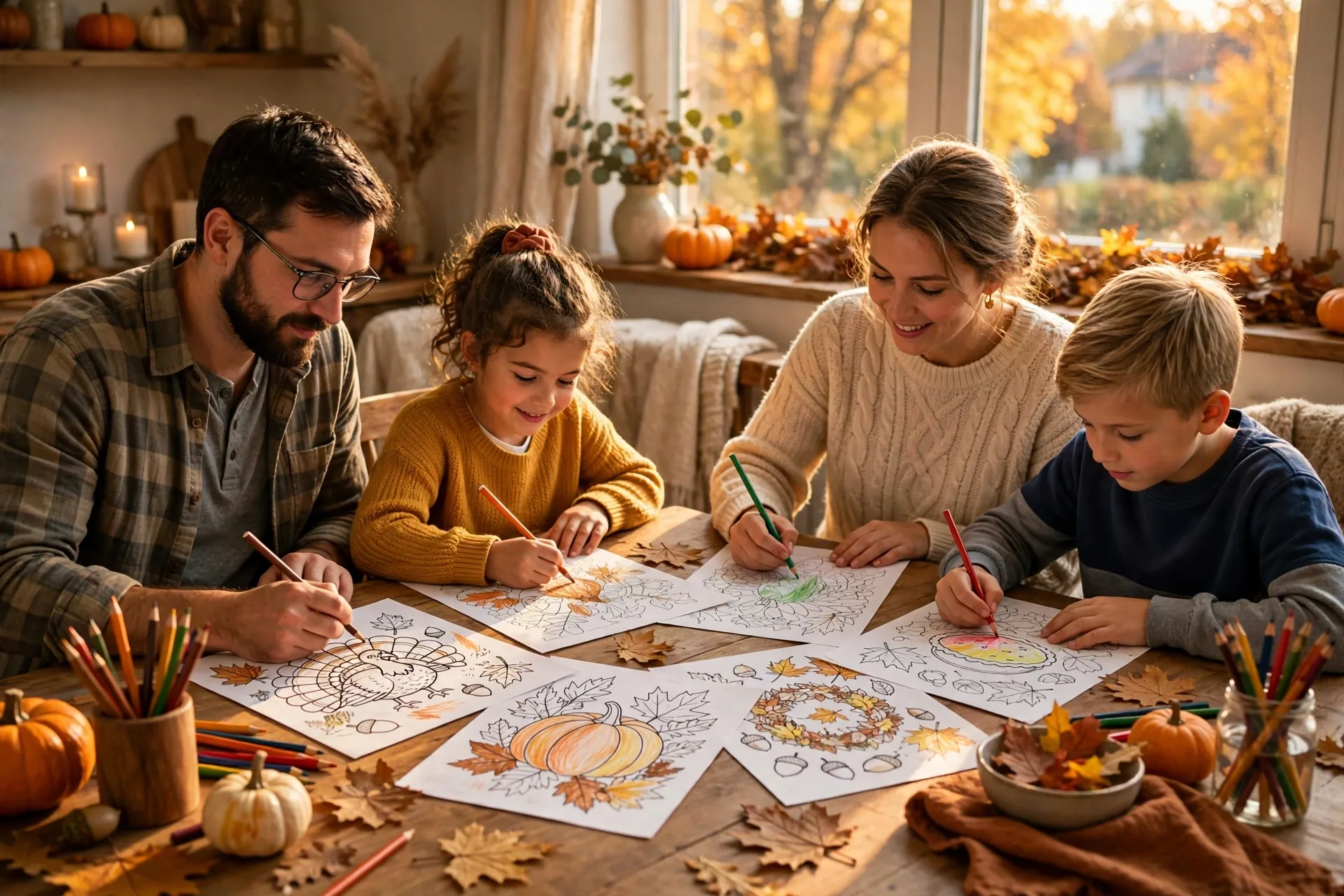Thanksgiving Coloring Pages (Free PDF)