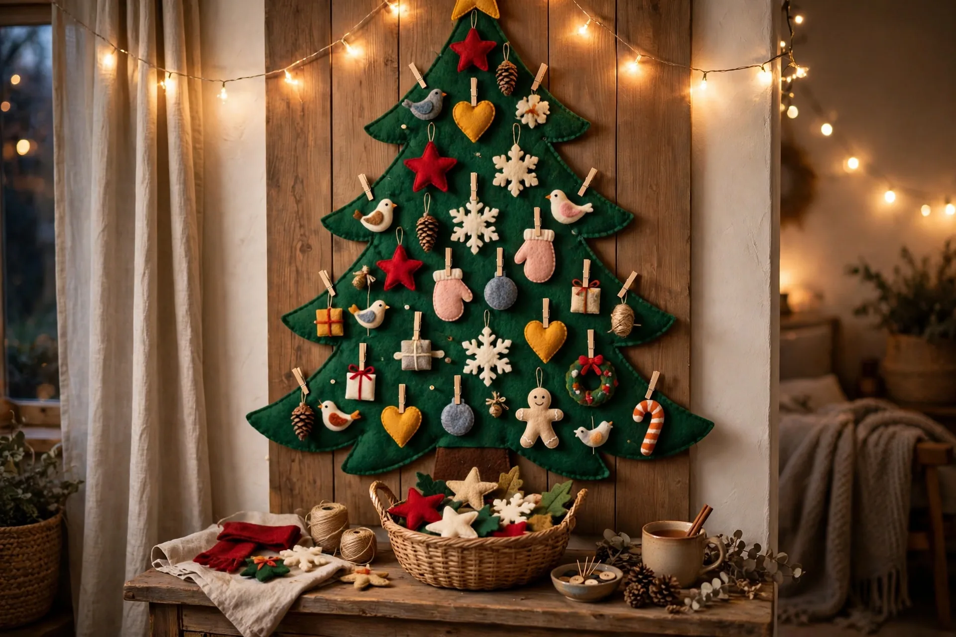 The felt tree they can redecorate forever