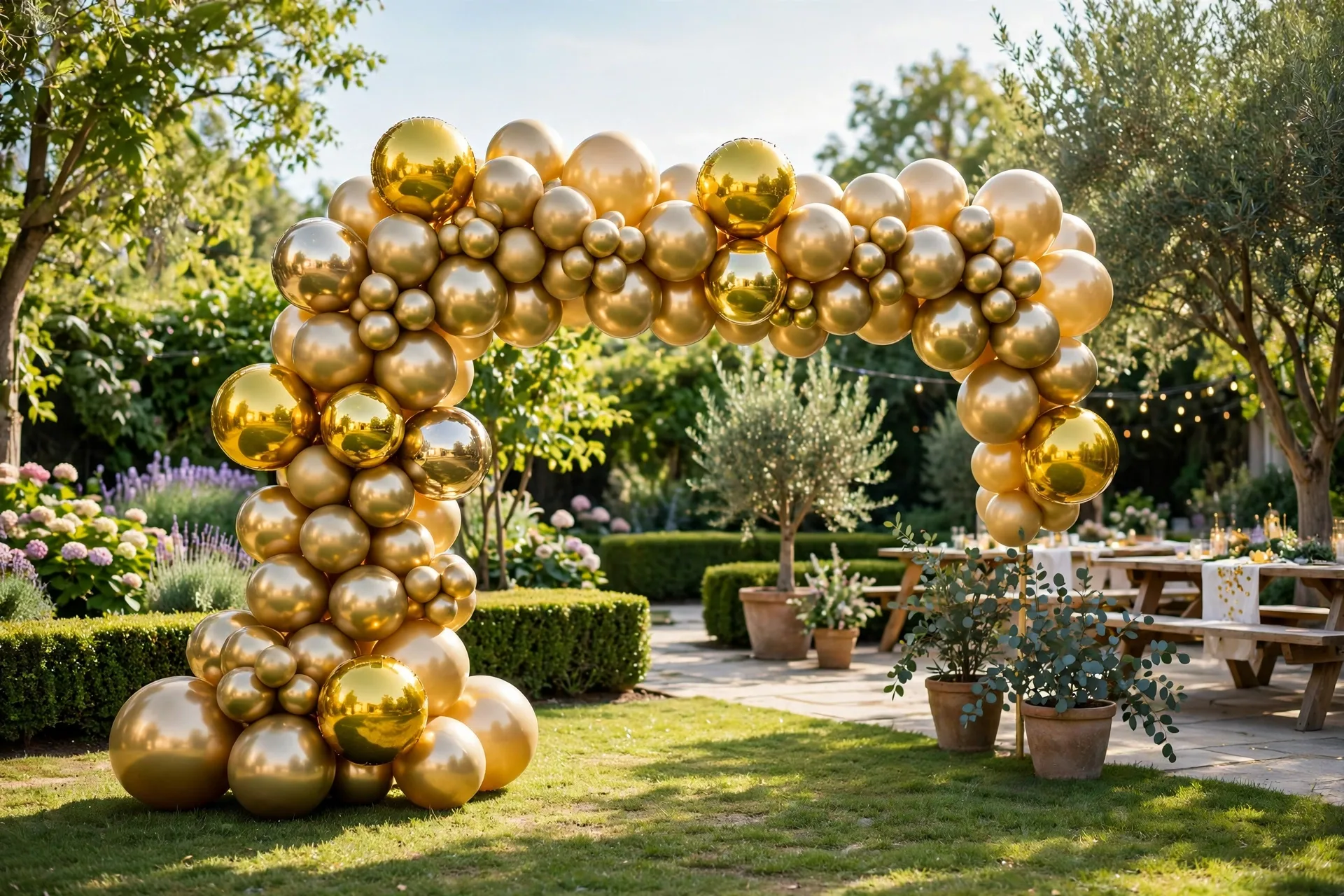 Gold & Metallic Arch
