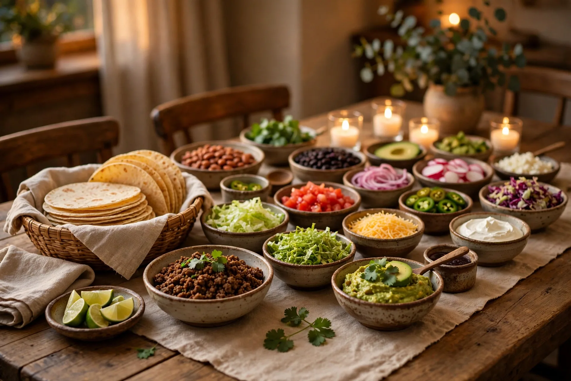Build-your-own taco bar