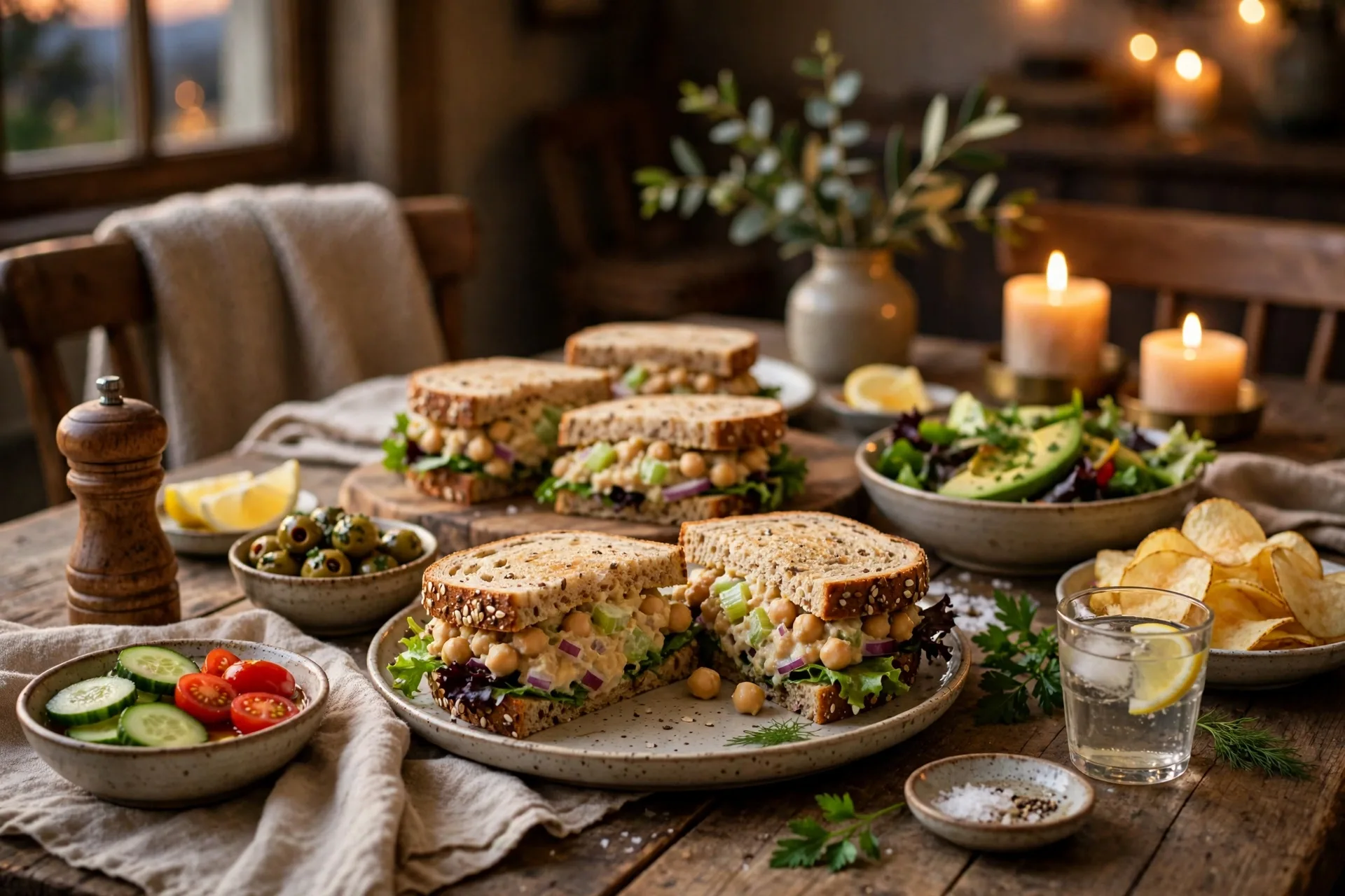 Chickpea of the Sea sandwiches