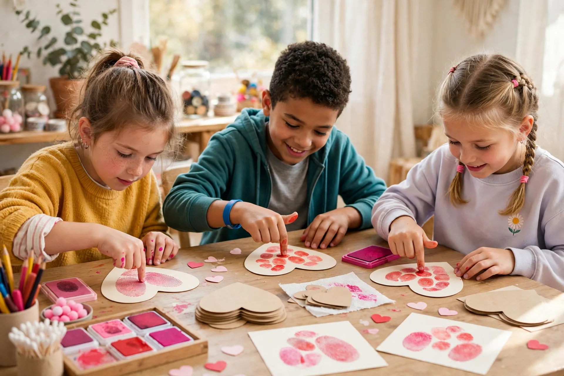 Fingerprint heart cards