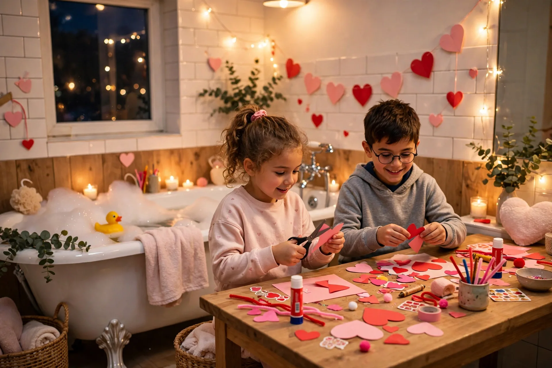 Valentine bath night