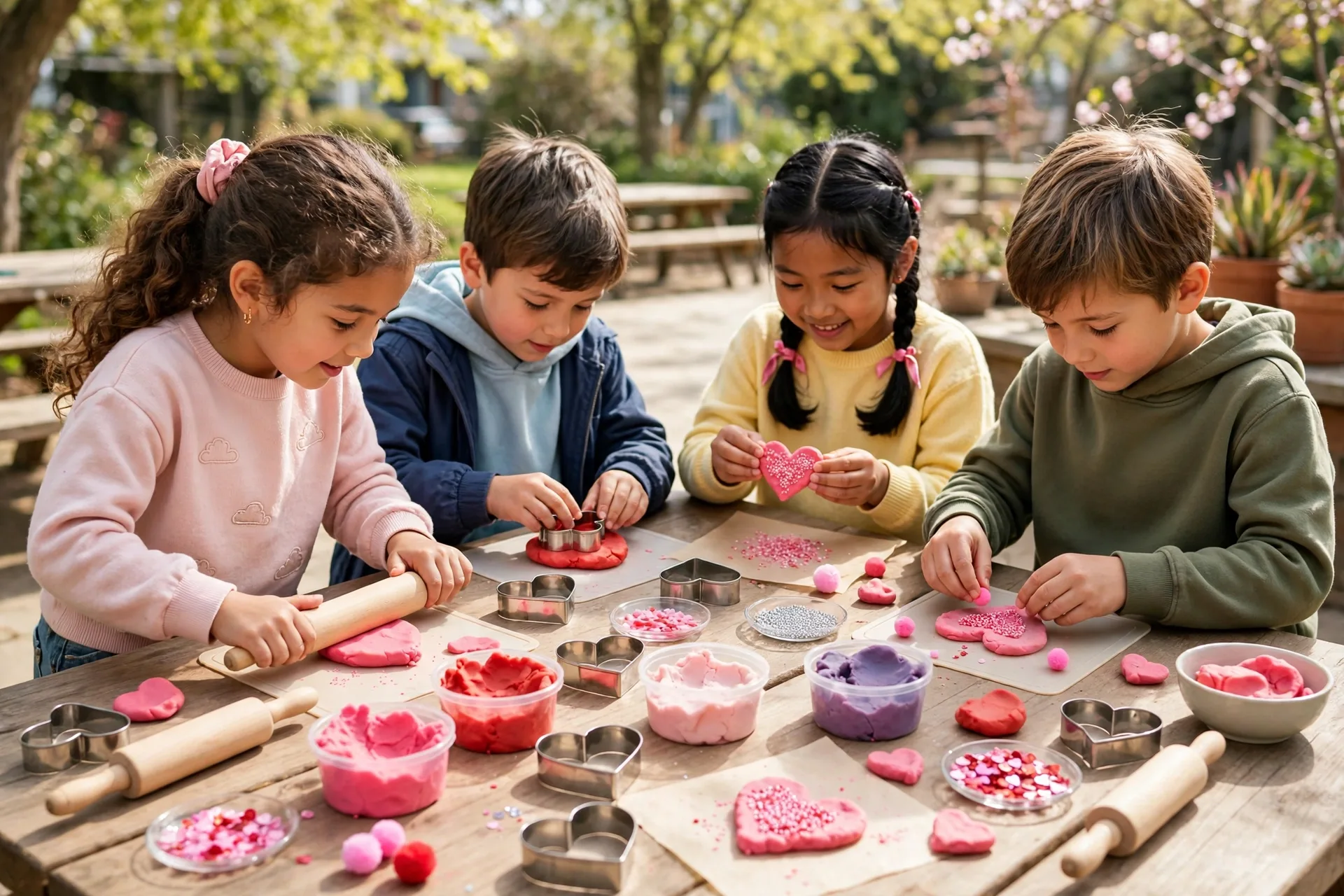 Playdough heart station