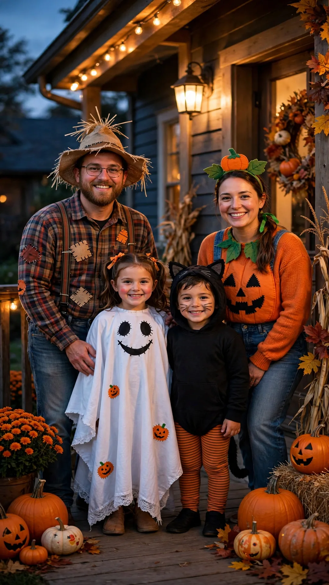 The Family Costume Lineup Photo Halloween iPhone wallpaper