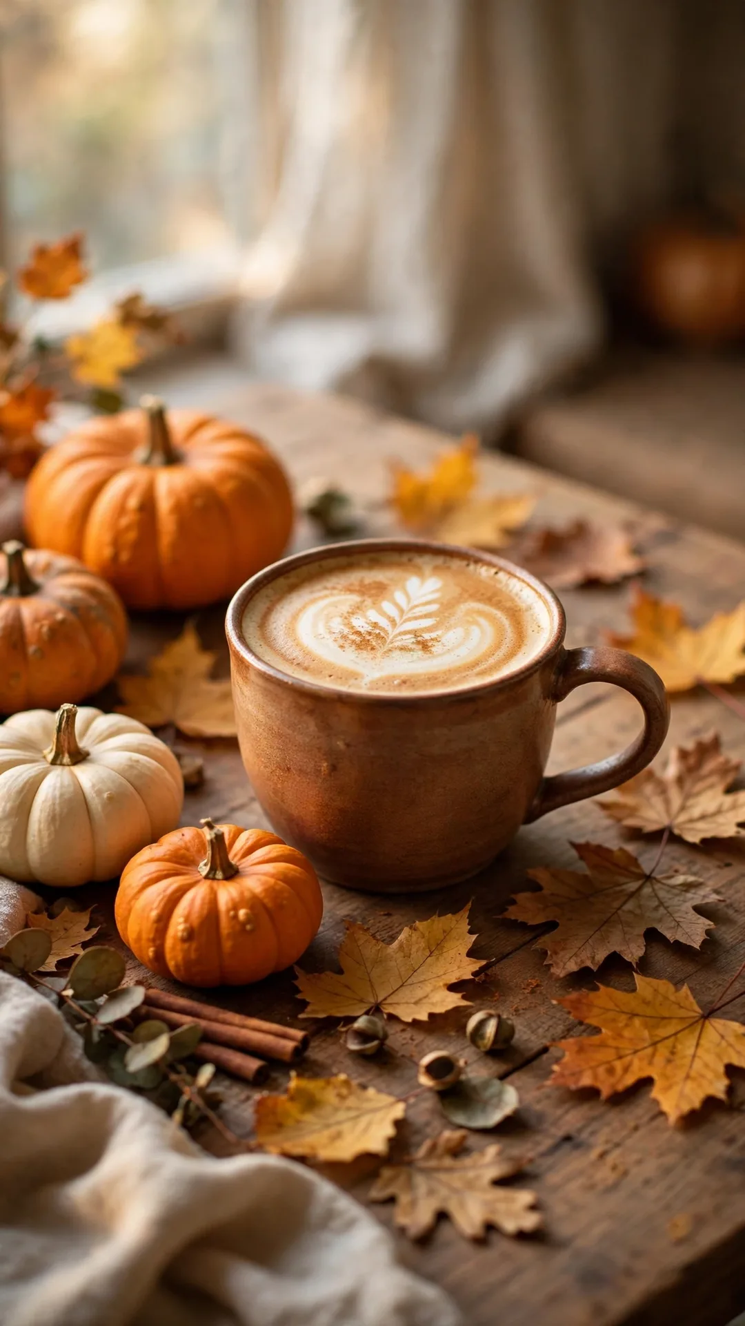 The Pumpkin Spice Latte Morning Halloween iPhone wallpaper