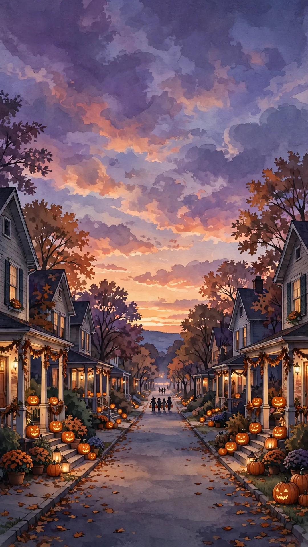 The Trick-or-Treat Night Snap Halloween iPhone wallpaper