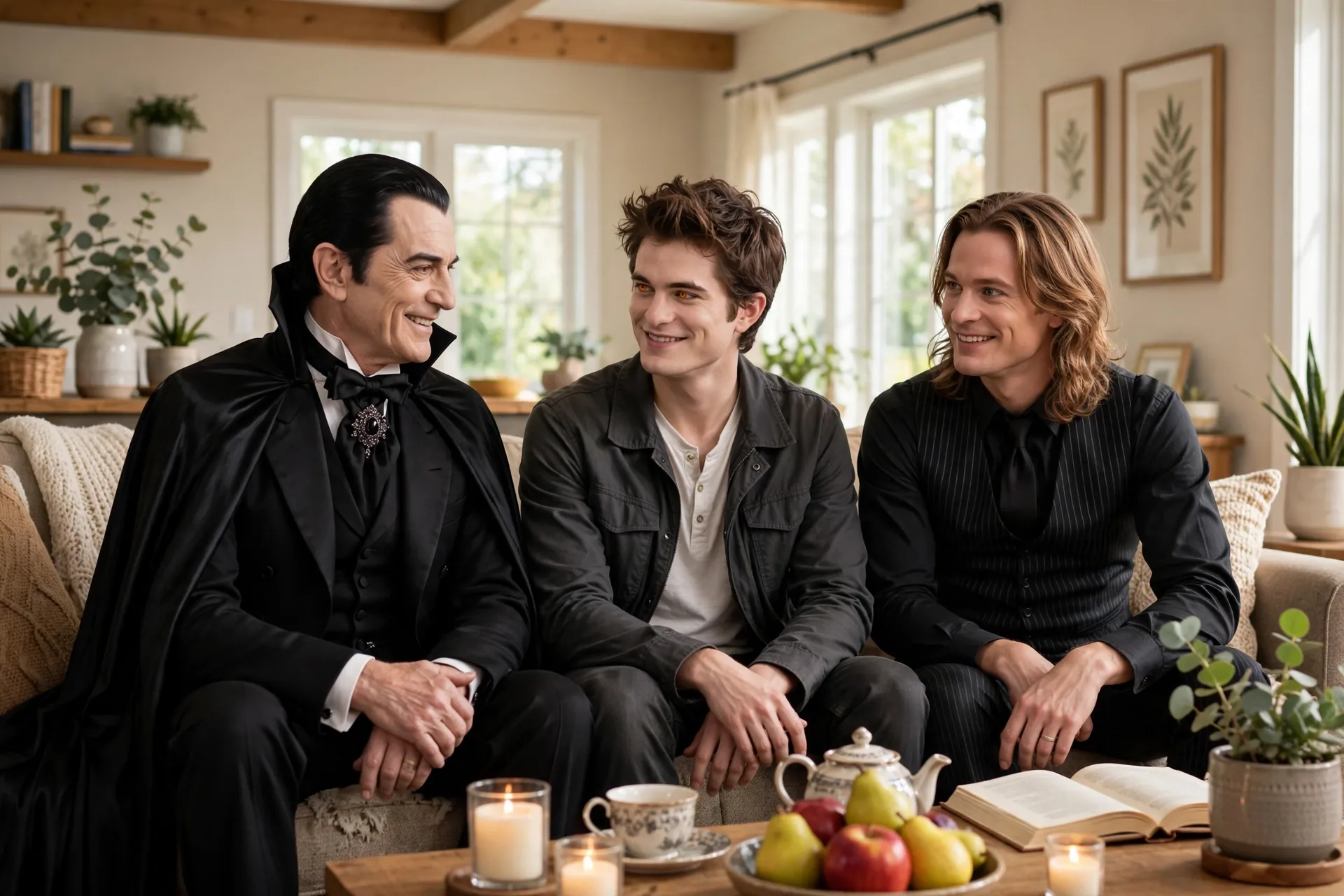 Famous vampires Dracula Edward Cullen and Lestat