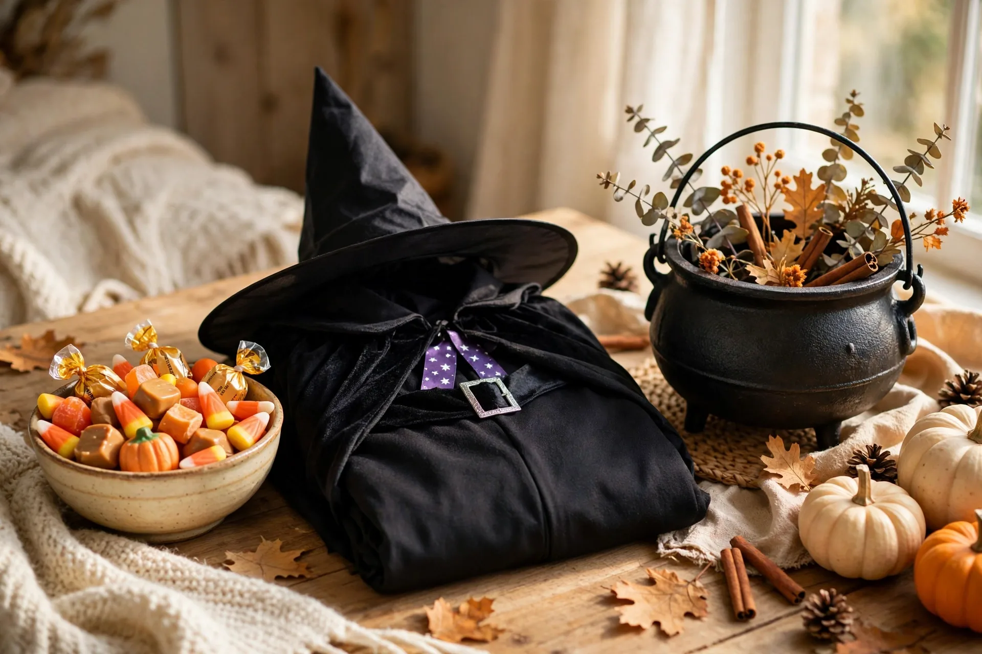 Halloween words starting with C candy costume and cauldron