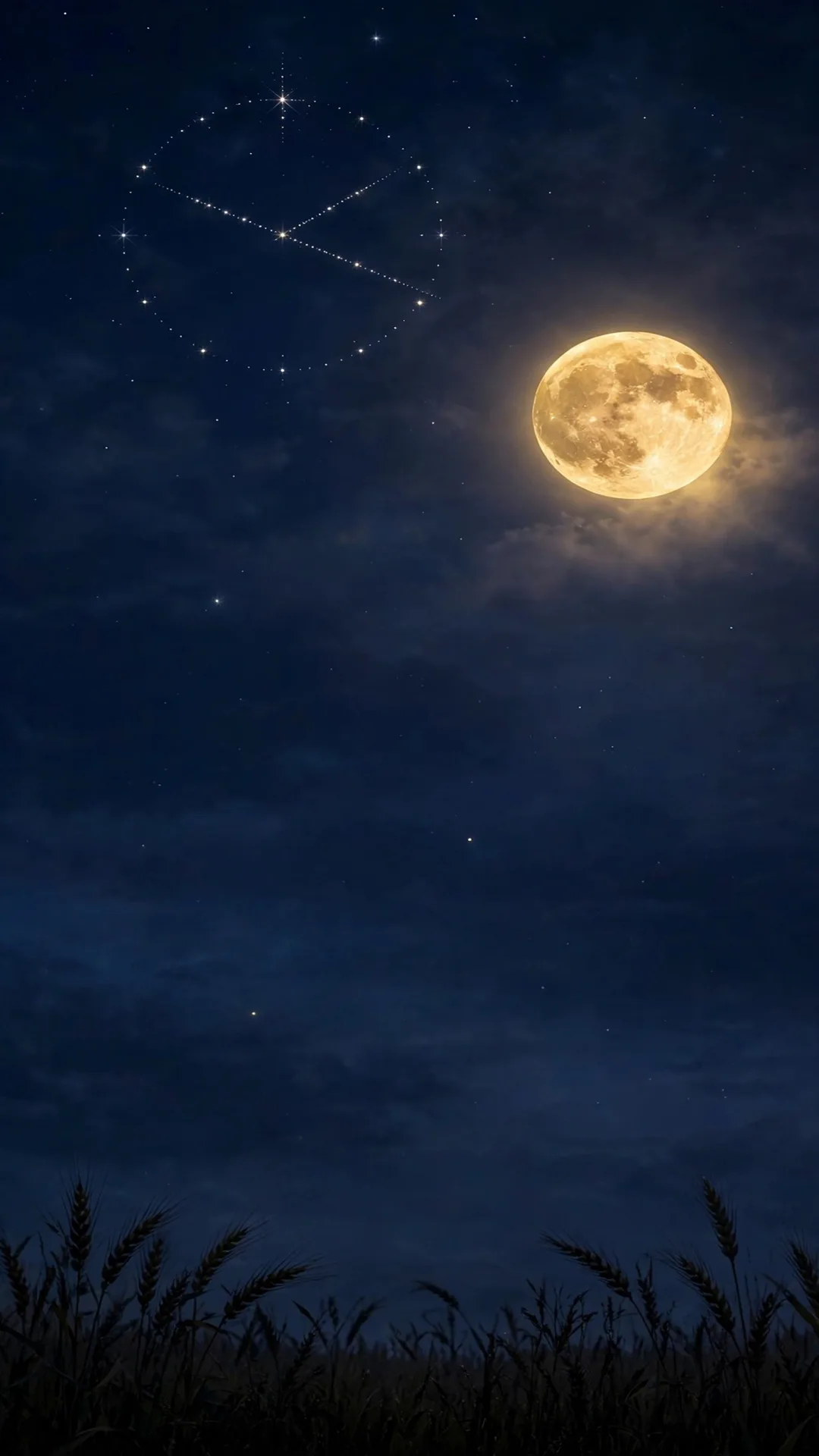 9. Starry Harvest Night iPhone wallpaper