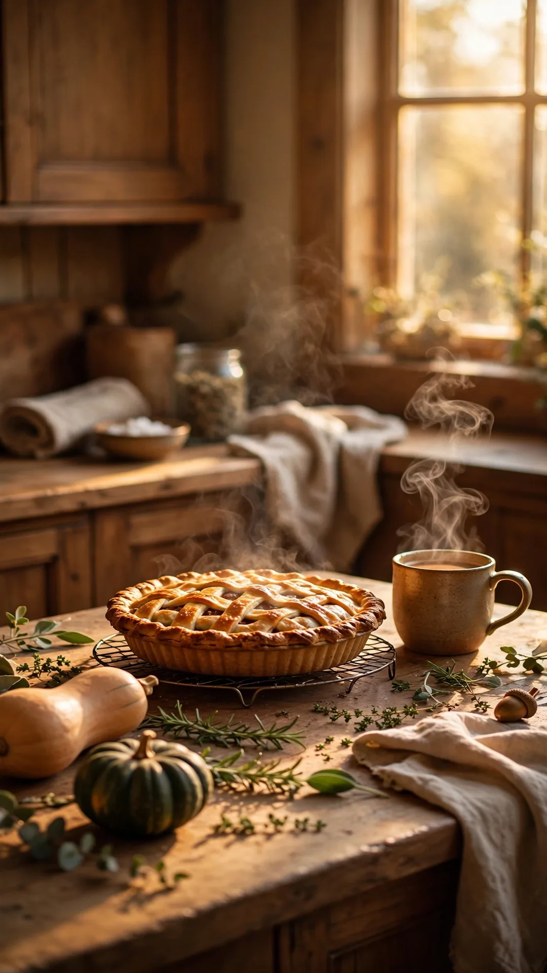 3. Cozy Thanksgiving Kitchen iPhone wallpaper