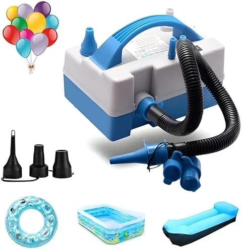 QUELIEN electric balloon pump dual nozzle blue