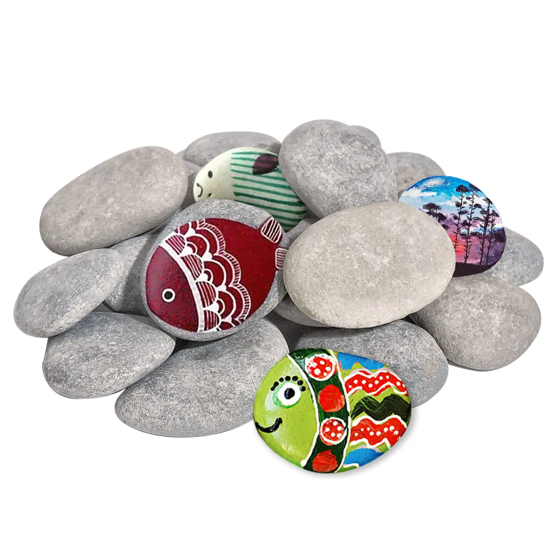 DALTACK Rocks for Painting &mdash; 20 Pcs, 2&ndash;3 Inches
