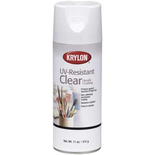 Krylon UV-Resistant Clear Coating gloss spray can